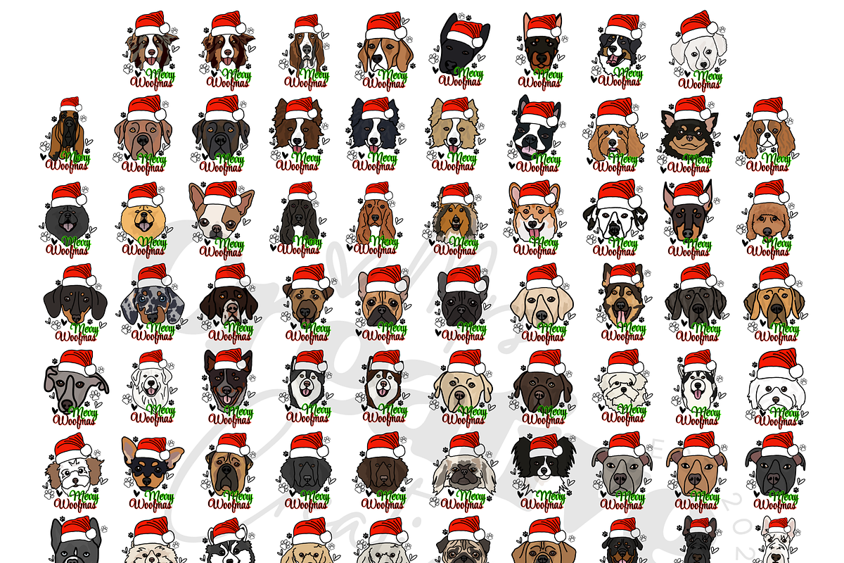 Christmas Dog Breeds Bundle Clipart, a Graphic by Mrs. Creative Creations (Photo 1 of 8)