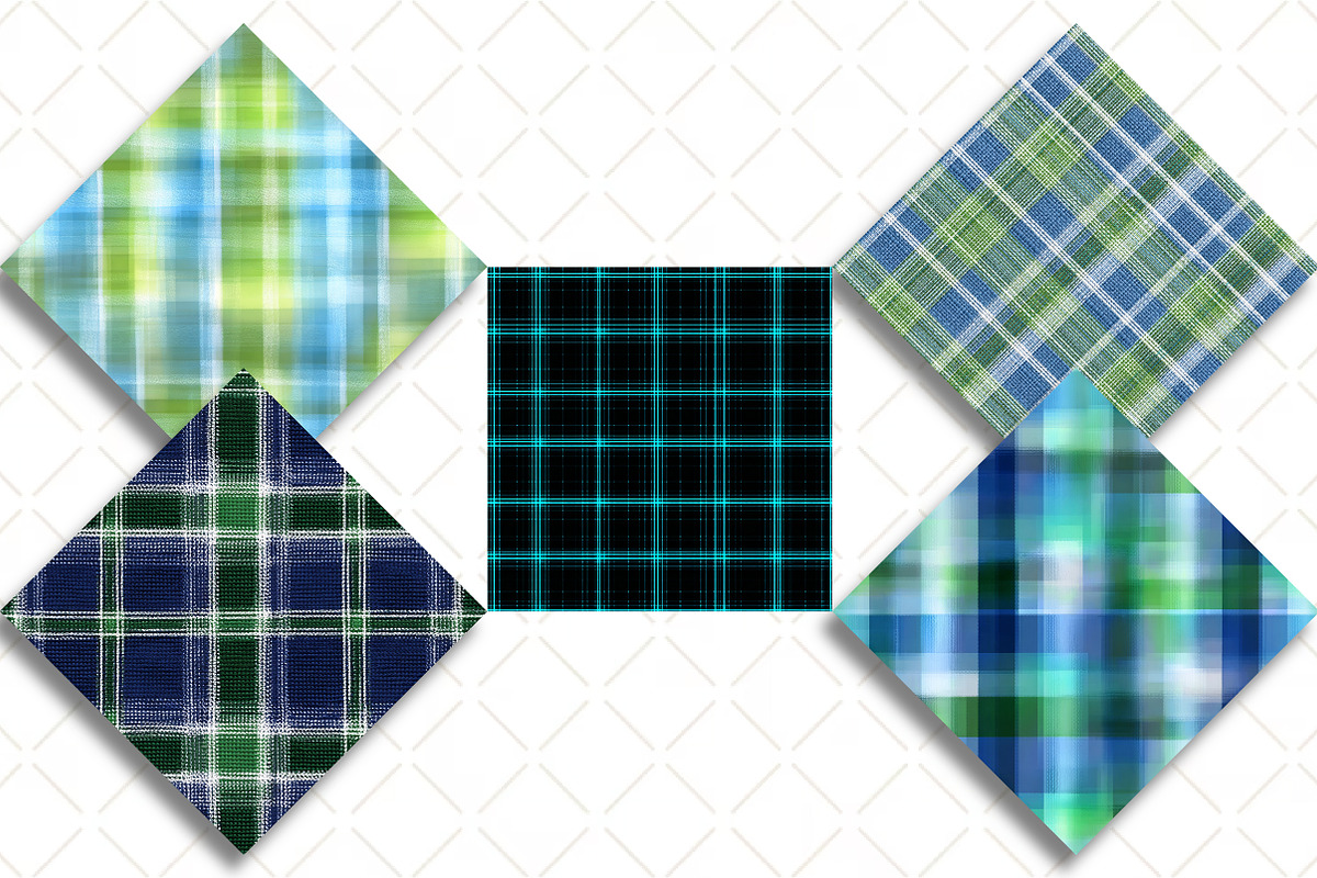 Masculine Plaid Blue and Green, an Illustration by Black Bird Studio (Photo 5 of 5)