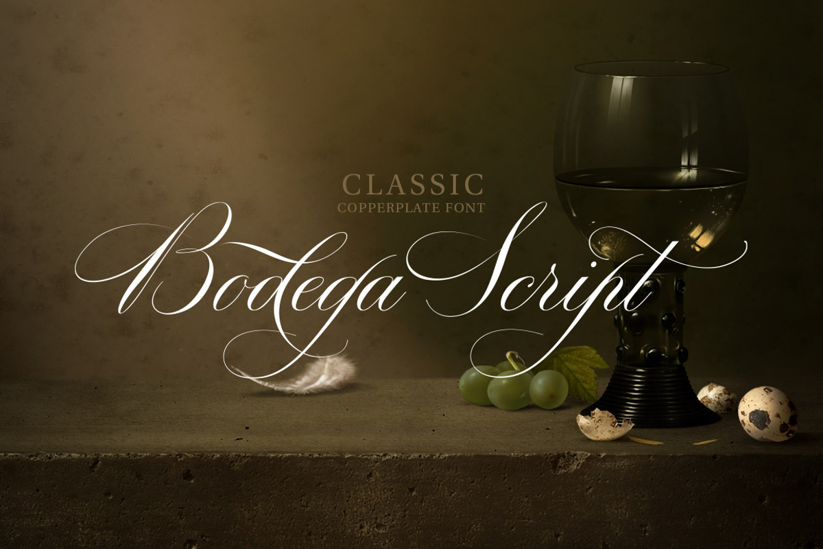 Bodega Script Elegant Wedding Font, a Script Font by vatesdesign (Photo 1 of 8)