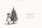 Vintage Christmas Drawings, a Seasonal Illustration by PeDe Designs (Thumbnail 9 of 12)