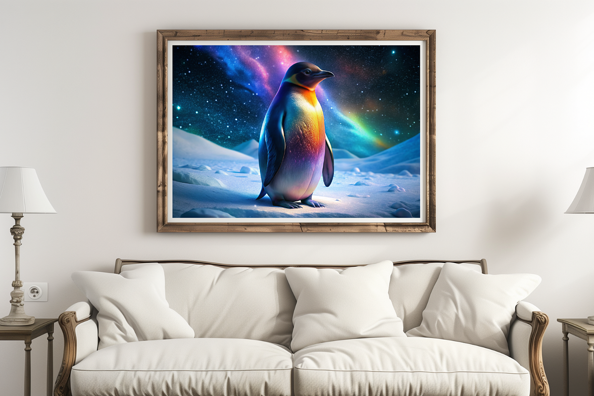Vibrant Penguin Print, an Animal Illustration by ZobaDepot (Photo 2 of 4)