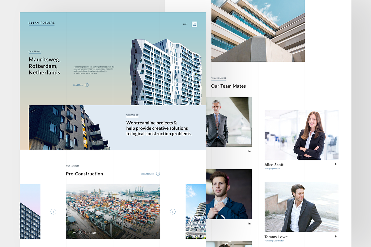 Architecture Responsive PSD & Sketch, a Landing Page Template by TIB Digital (Photo 1 of 8)