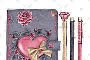 Valentines Day Planner Cliparts, a Decorative Illustration by Phantasia Design (Thumbnail 3 of 3)
