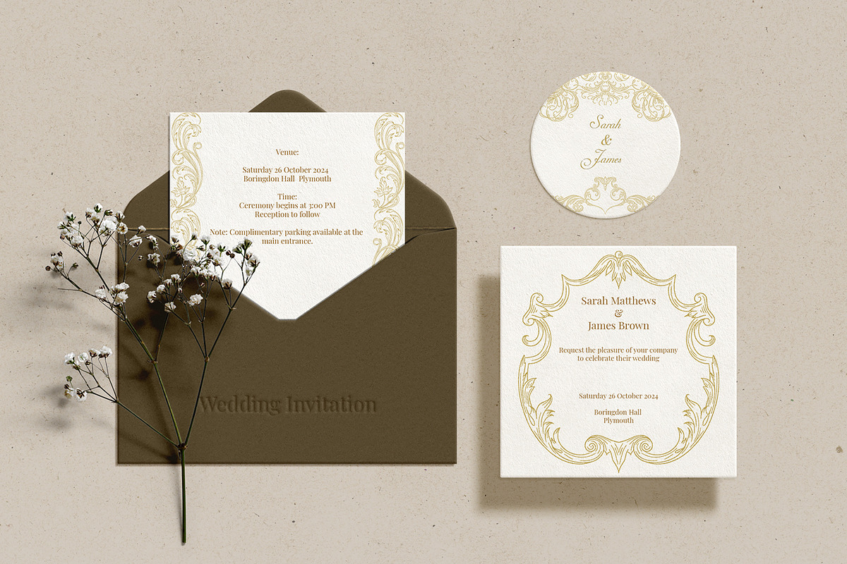 Vintage Baroque Borders & Designs, a Decorative Illustration by AW Studios (Photo 5 of 11)