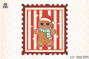Christmas Coquette Stamps Gingerbrea, an Illustration by Libby Wishes