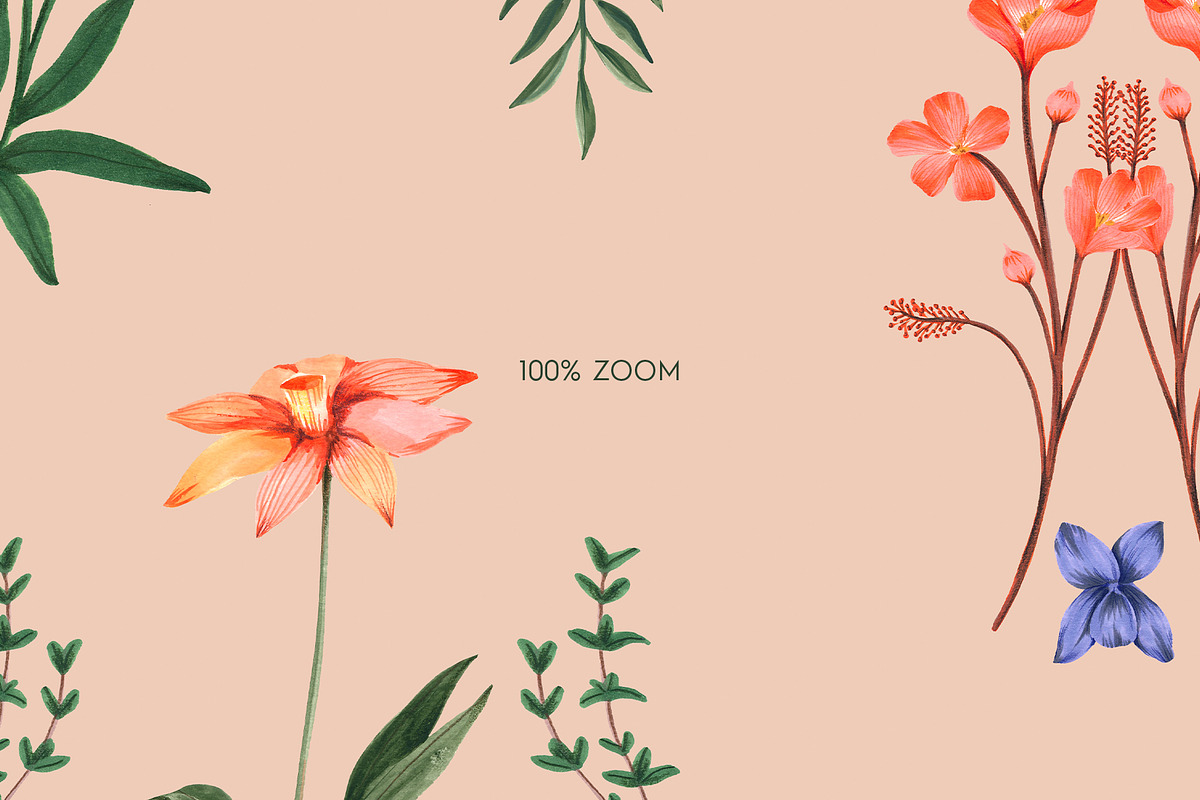 Floret Wildflower Pattern, a Pattern Graphic by Manimanisa (Photo 10 of 10)