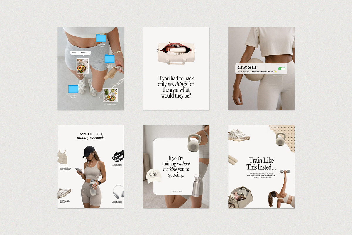 2026 Fitness Instagram Templates, a Social Media Template by Wildnun Studio (Photo 7 of 11)