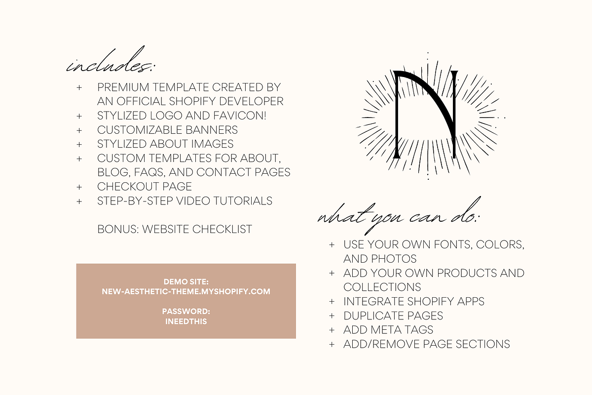 Boho Shopify Theme | New Aesthetic, a Templates & Theme by Easy Website Themes (Photo 5 of 5)