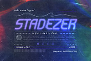 Stadezer - Futuristic Font, a Sans Serif Font by Snape Design Studio (Thumbnail 1 of 5)