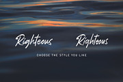 Righteous - Handwritten Typeface, a Script Font by Arendxstudio (Thumbnail 2 of 8)