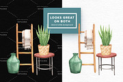 Watercolor Home Decor Set, an Object Graphic by Kotulska (Thumbnail 7 of 7)