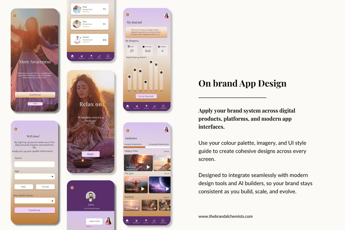 Modern Mystic Brand System + UI Kit, an UI Kit Template by The Brand Alchemists (Photo 4 of 12)