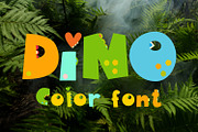 Dinosaurs Color Font OpenType-SVG, a Font by KundolaArt (Thumbnail 1 of 9)