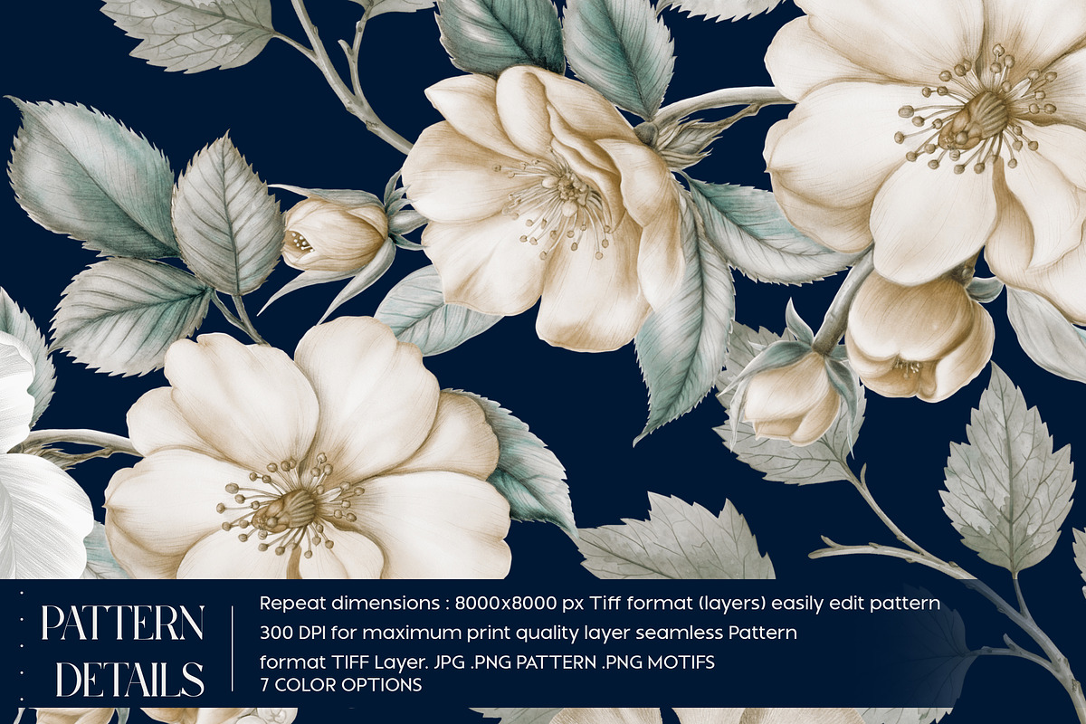 ALORA luxury botanical Floral Patter, a Pattern Graphic by Fabrivo (Photo 3 of 10)