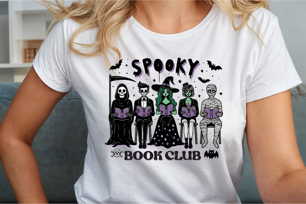 Spooky Book Club, Bookish Halloween, an Illustration by Sublimation Artist (Photo 4 of 9)