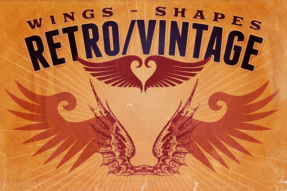 Retrovintage Shapes Wings