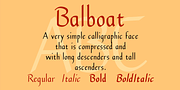 Balboat, a Handwritten Font by Ingrimayne Type (Thumbnail 2 of 8)