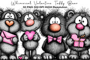 Whimsical Valentine Teddy Bear Clipa, an Illustration by Black Bird Studio (Thumbnail 1 of 6)