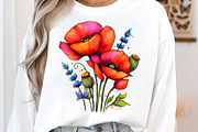 Spring meadow poppies clipart, an Illustration by SinaCreation (Thumbnail 7 of 11)