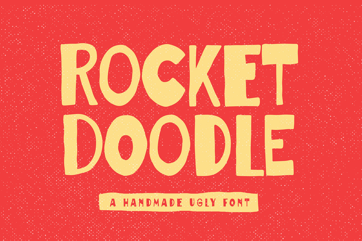 Rocket Doodle an Ugly Font, a Handwritten Font by Blankids Studio (Photo 1 of 12)