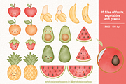 Fruits and Vegetables - Cliparts Set, an Illustration by Estudio Daiane Barbosa (Thumbnail 2 of 10)