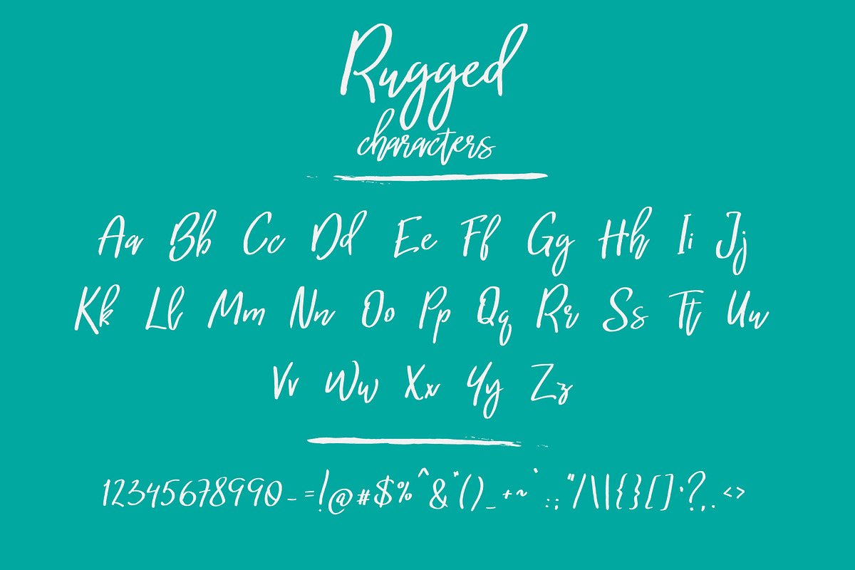 Rugged | a hand-written font preview 2