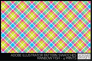 4 Rainbow Fish Print Swatches, a Pattern Graphic by Pickover Designs (Thumbnail 5 of 5)