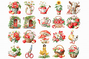 Watercolor Farm Clipart Set, an Illustration by Libby Wishes (Thumbnail 2 of 7)