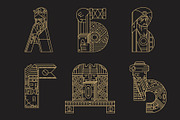 Rulers cyrillic letters + numbers, a Symbol Font by Ognjen Pajic (Thumbnail 4 of 8)