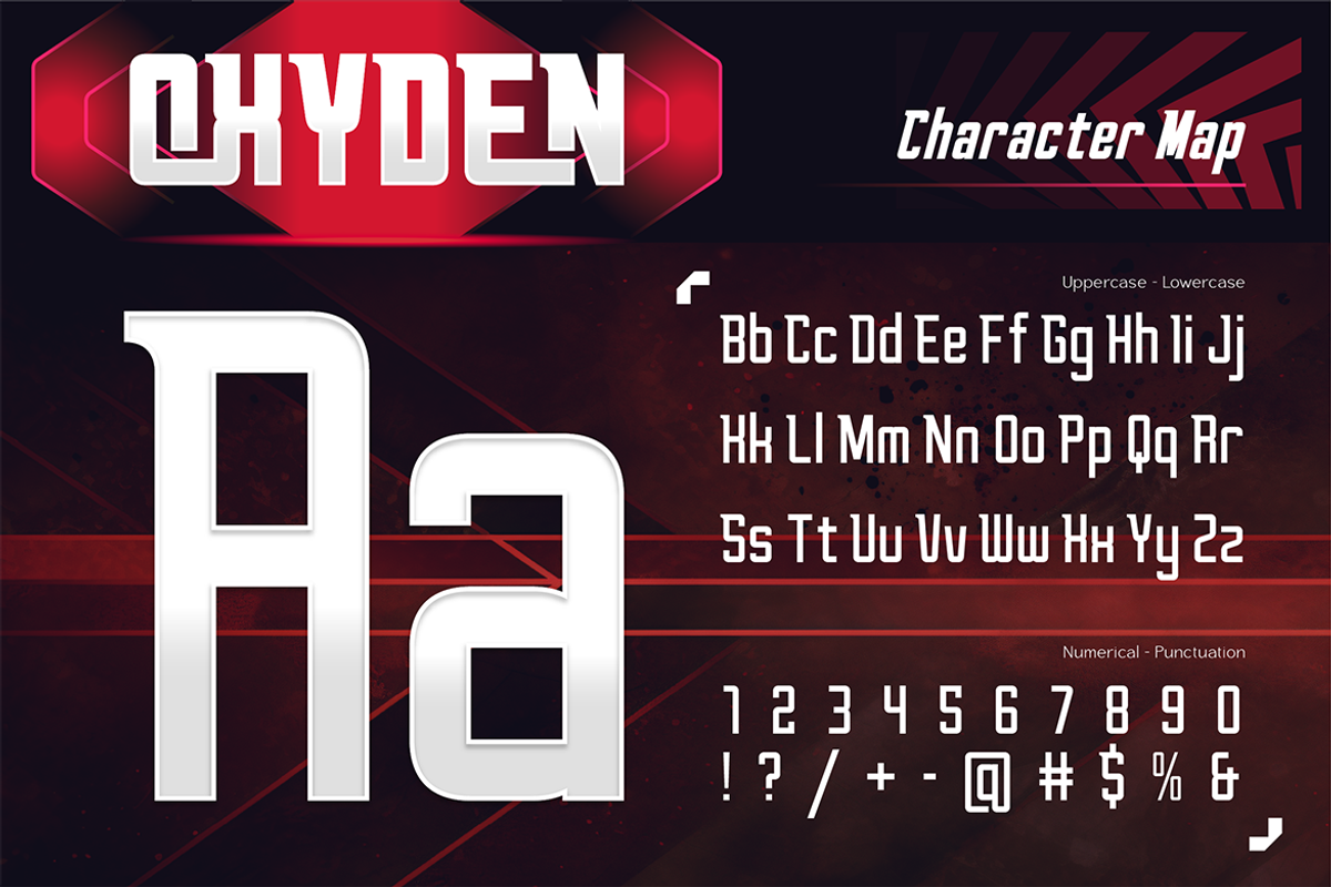 Oxyden, a Sans Serif Font by Burntilldead (Photo 2 of 13)