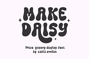 Make Daisy - Retro Groovy Font, a Handwritten Font by SaktiAvellin (Thumbnail 1 of 8)