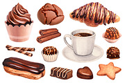 Dessert illustrations and patterns, a Food Illustration by Sundra (Thumbnail 2 of 6)
