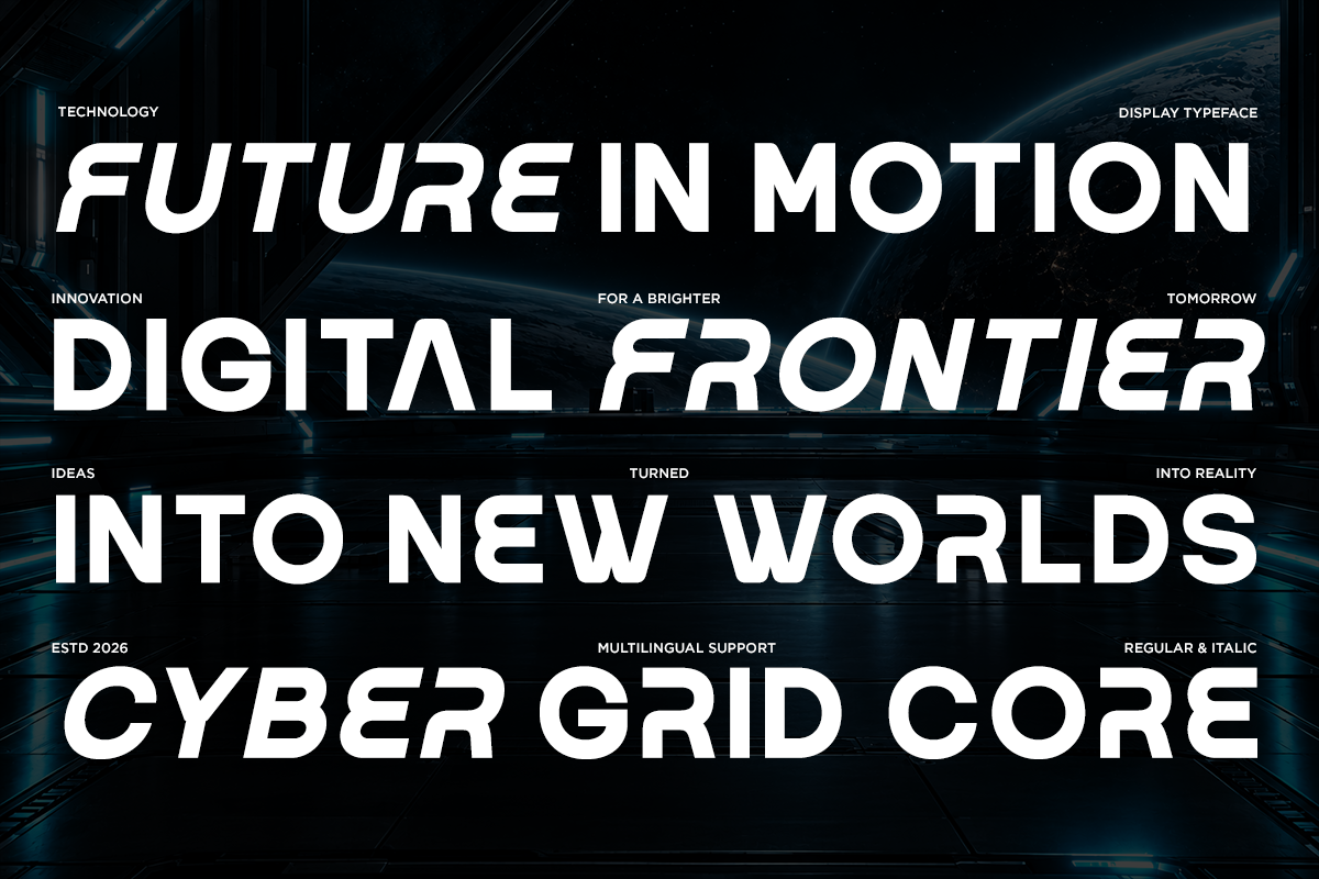 Protica - Futuristic Tech Logo Font, a Sans Serif Font by Font Liner (Photo 2 of 10)