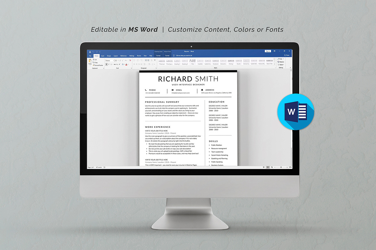 Resume Template, a Resume Template by DesignDevisers (Photo 8 of 10)