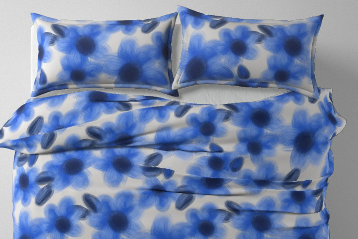Vibrant Indigo floral spring meadow, a Pattern Graphic by Nocito Design (Photo 4 of 5)
