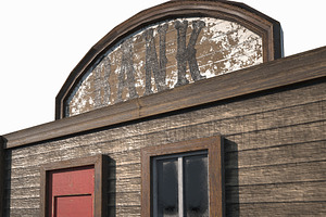 Western Bank Low Poly PBR