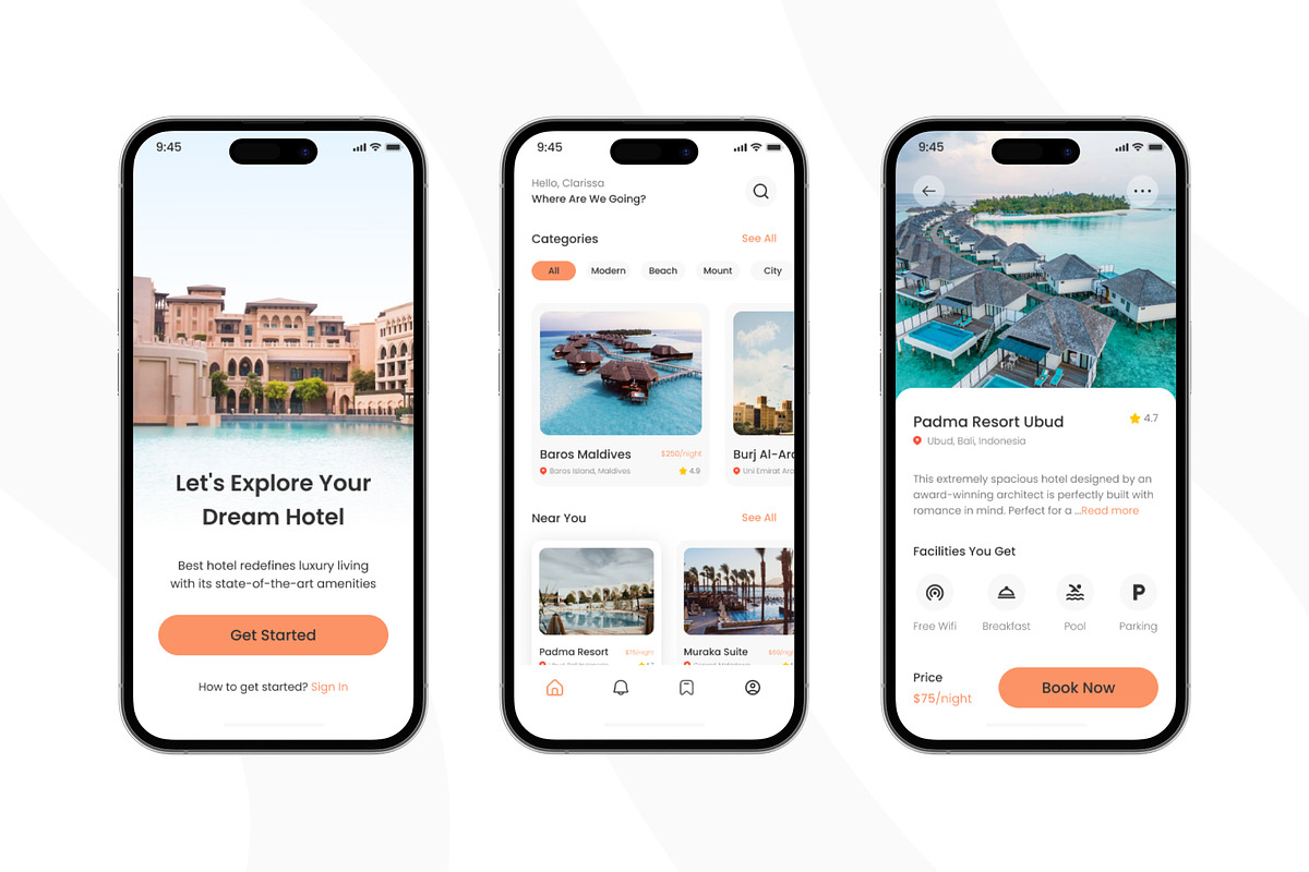 Reserva - Hotel Booking Mobile App, an UI Kit Template by Ermedia Studio (Photo 2 of 4)