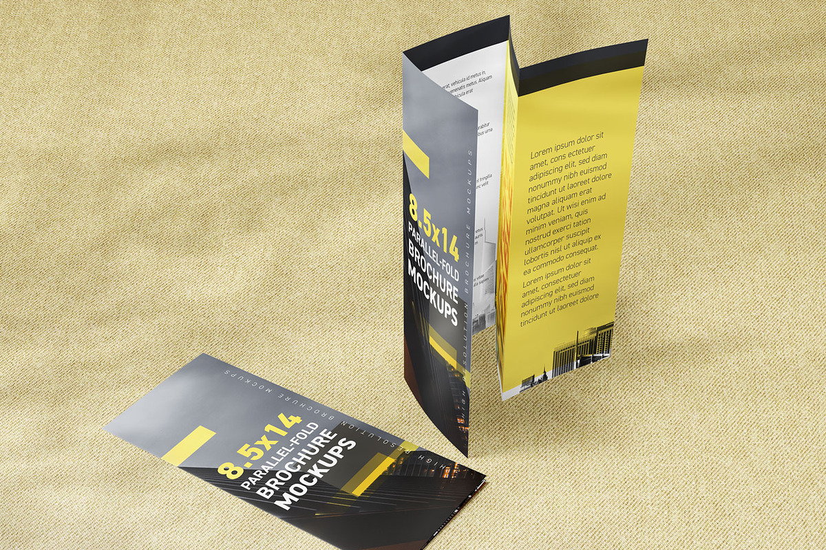 8.514 Parallel-fold Brochure Mockup, a Books & Magazine Mockup by Vectogravic Design (Photo 6 of 7)