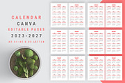 2023-2024-2025-2026-2027 Calendar, a Stationery Template by MNT-Creator (Thumbnail 1 of 3)