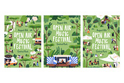 Open-air music fest posters, banner, a Background Graphic by Good Studio (Thumbnail 2 of 11)