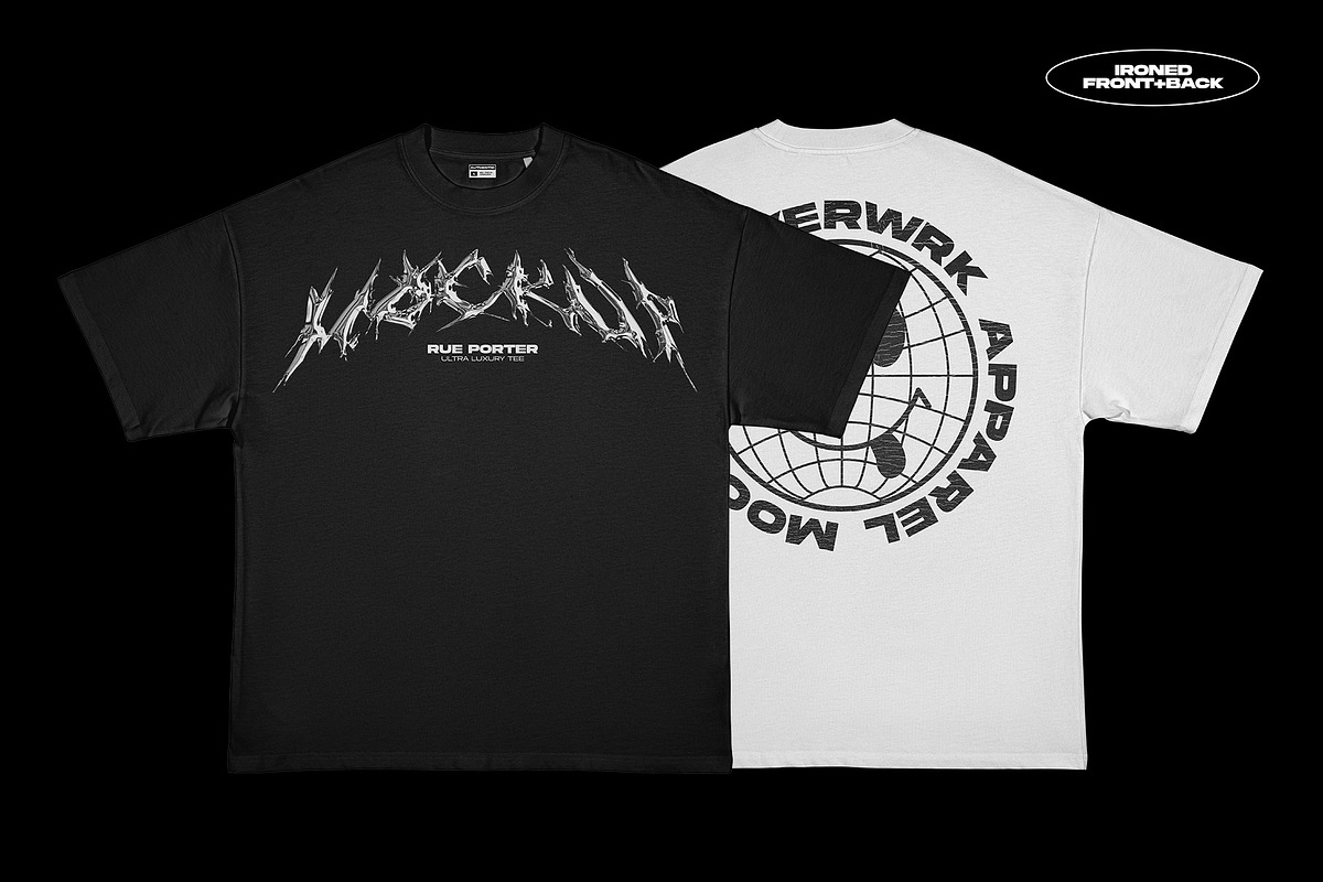 Rue Porter Oversized T-Shirt Mockups, a Shirt Mockup by FLYERWRK (Photo 10 of 11)