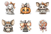 Cute Halloween Clipart, a Seasonal Illustration by CreationArt (Thumbnail 3 of 5)