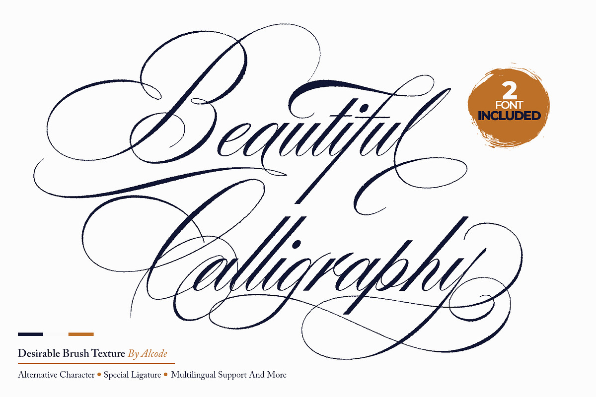 Desirable Brush Texture, a Script Font by Alcode (Photo 2 of 13)