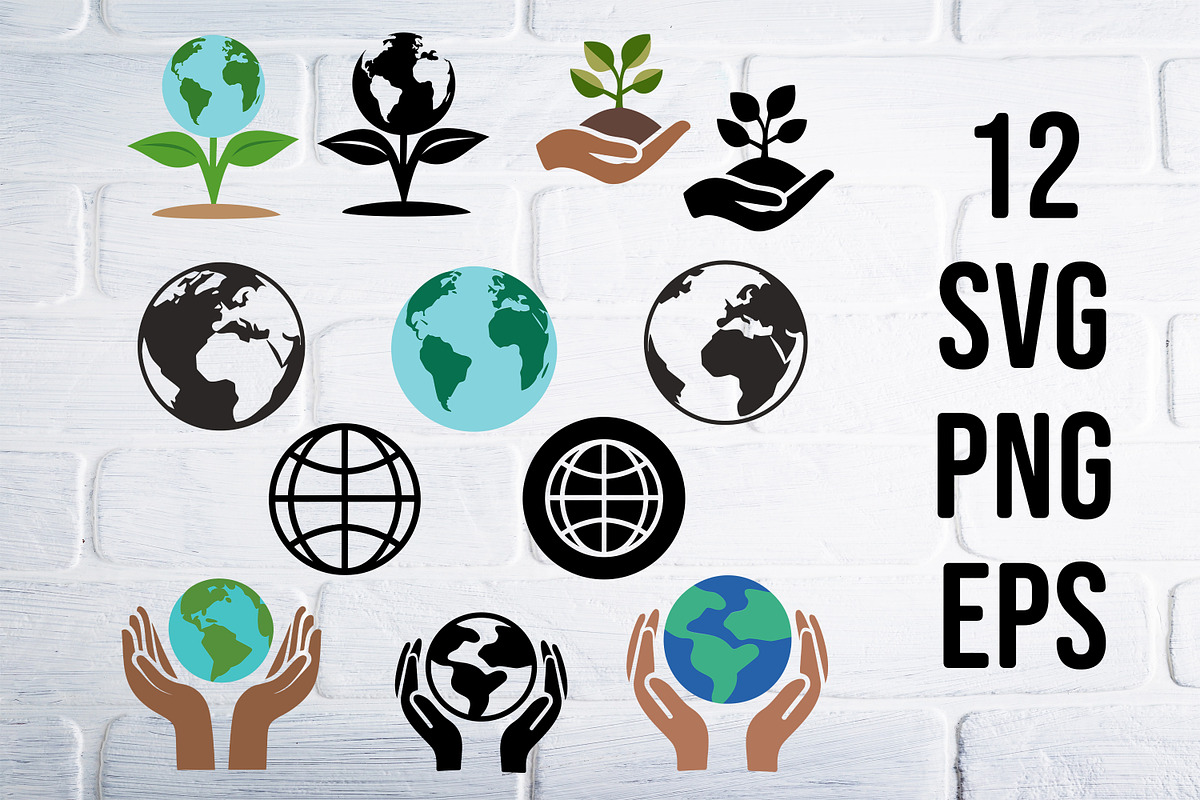 Earth day svg clipart, planet png, an Object Illustration by Bila Vorona (Photo 1 of 4)