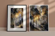 Golden Abstract Forest Illustration, a Decorative Illustration by Housui Patterns (Thumbnail 10 of 12)