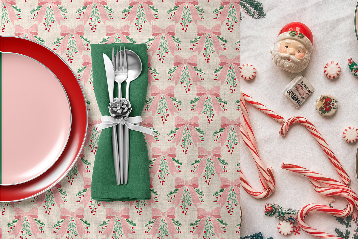 Jolly Christmas Bows Pattern, a Pattern Graphic by Schatzi Graphik (Photo 6 of 7)