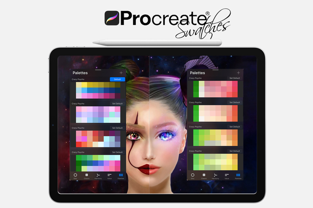Crazy Psycho Swatches for Procreate, a Palette Add-On by FaeryDesign (Photo 3 of 4)
