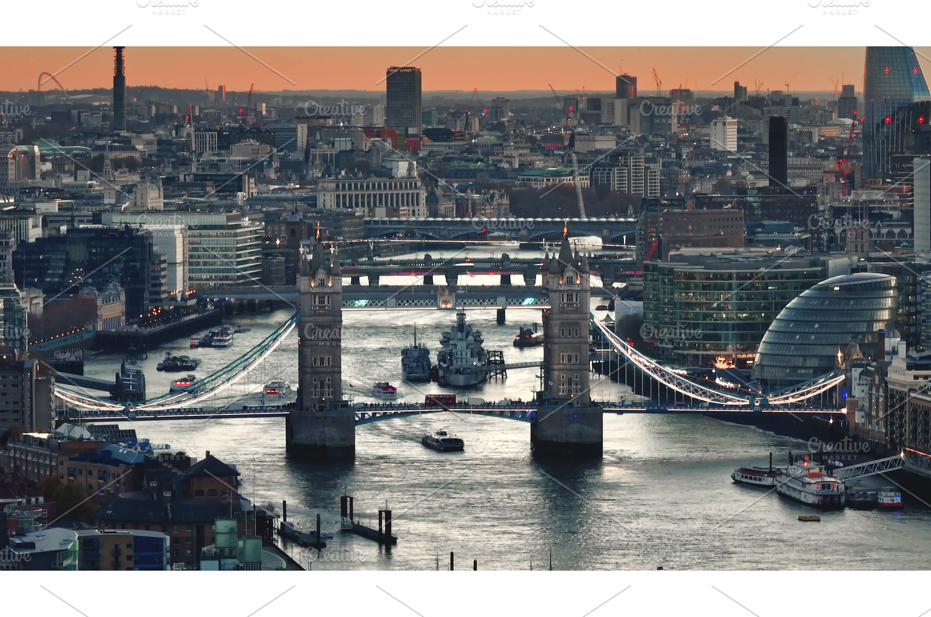 Tower Bridge crossing River Thames, an Architecture Photo by Goinyk
