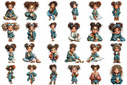 Whimsica Watercolor Coffee Girl Clip, a Person Illustration by Daily.Designs (Thumbnail 5 of 5)