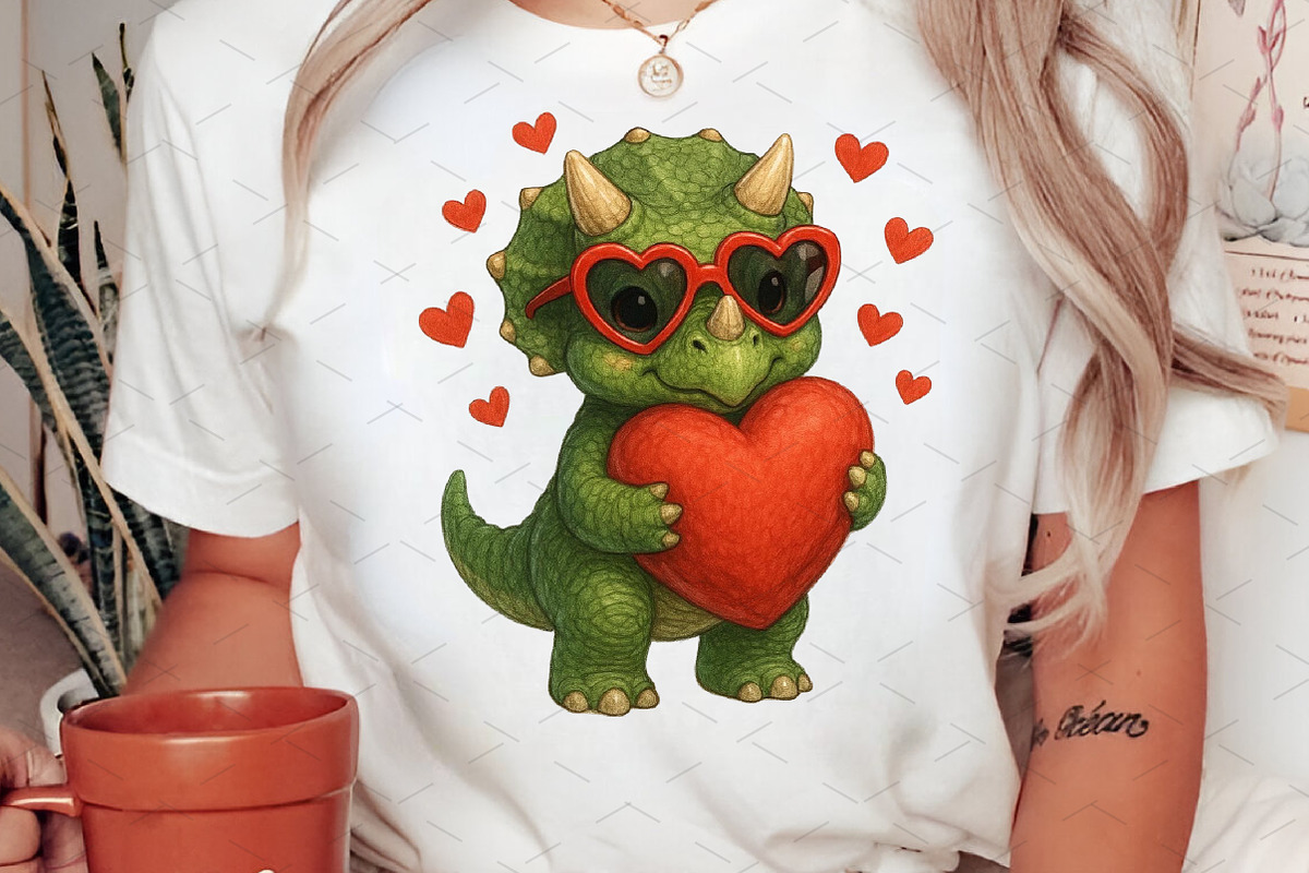Valentine's Day T-Rex Png, Dino Love, a Graphic by Libby Wishes (Photo 4 of 8)